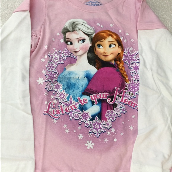 Disney Frozen Long Sleeve Printed Doubler T-Shirt - Picture 4 of 9